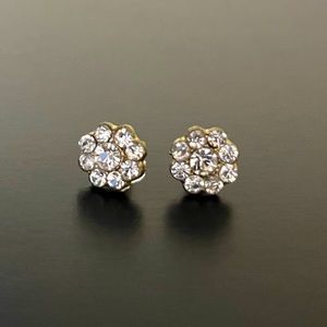 Rhinestone Flower Stud Earrings